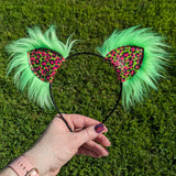 Watermelon Sugar Leopard Kittycorn Ears