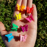 90's Baby Rainbow Butterfly Hair Clips Set of 8