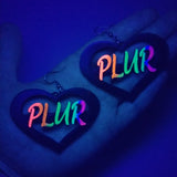 PLUR Heart Earrings