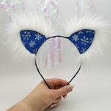 Snowflake Vegan Leather Kittycorn Ears (More Options Available)