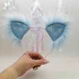 Snowflake Vegan Leather Kittycorn Ears (More Options Available)