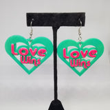 Love Wins 3D Printed Earrings