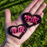 PLUR Heart Earrings