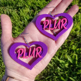 PLUR Heart Earrings
