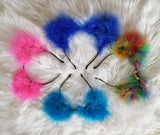 Electric Blue Multi Fluff Kittycorn Ears