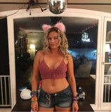 Pink Ombre Fluff Kittycorn Ears