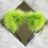 Neon & Shamrock Green Fluff Kittycorn Ears