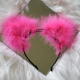 Hot Pink Fluff Kittycorn Ears