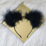 Black Fluff Kittycorn Ears