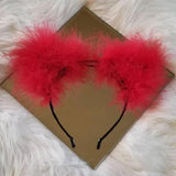 Red Fluff Kittycorn Ears