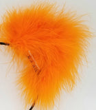 Neon Orange Pumpkin Fluff Kittycorn Ears