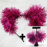 Electric Pink Sparkle Kittycorn Ears