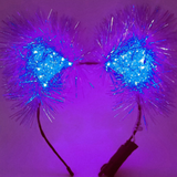 Electric Pink Sparkle Kittycorn Ears