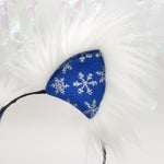 Snowflake Vegan Leather Kittycorn Ears (More Options Available)