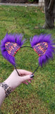 Halloween Drip-Purple Faux Fur Kittycorn Ears