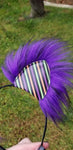 Halloween Stripes-Purple Faux Fur Kittycorn Ears