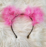 Pink Ombre Fluff Kittycorn Ears