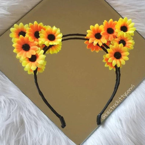 Neon Sunflower Kittycorn Ears