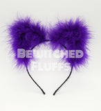 Bewitched Purple Fluff Kittycorn Ears