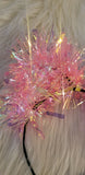 On Wednesdays We Wear Pink Holographic Sparkle Kittycorn Ears (LED Optional)